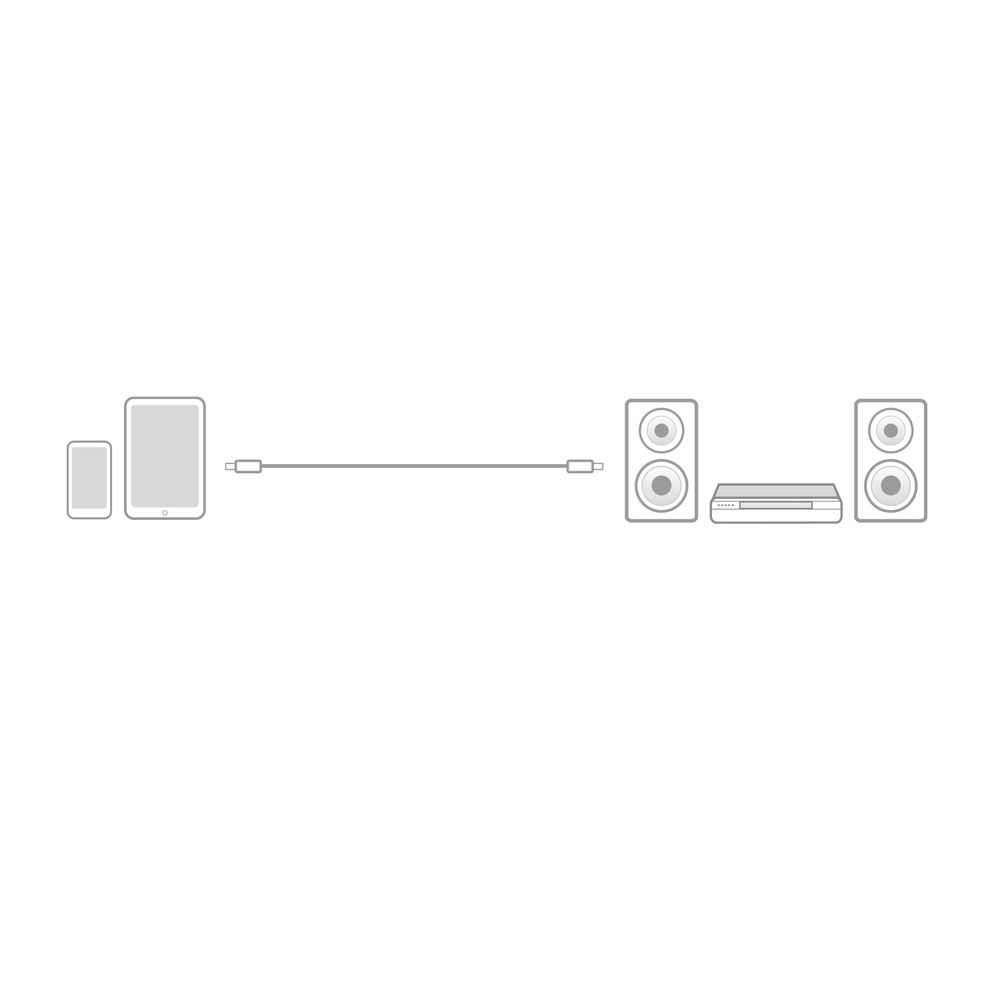 ACT 10 meter High Quality audio aansluitkabel 3.5 mm stereo jack male