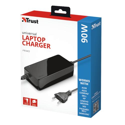 Trust Primo Chargeur universel 90 W pour ordinateur portable