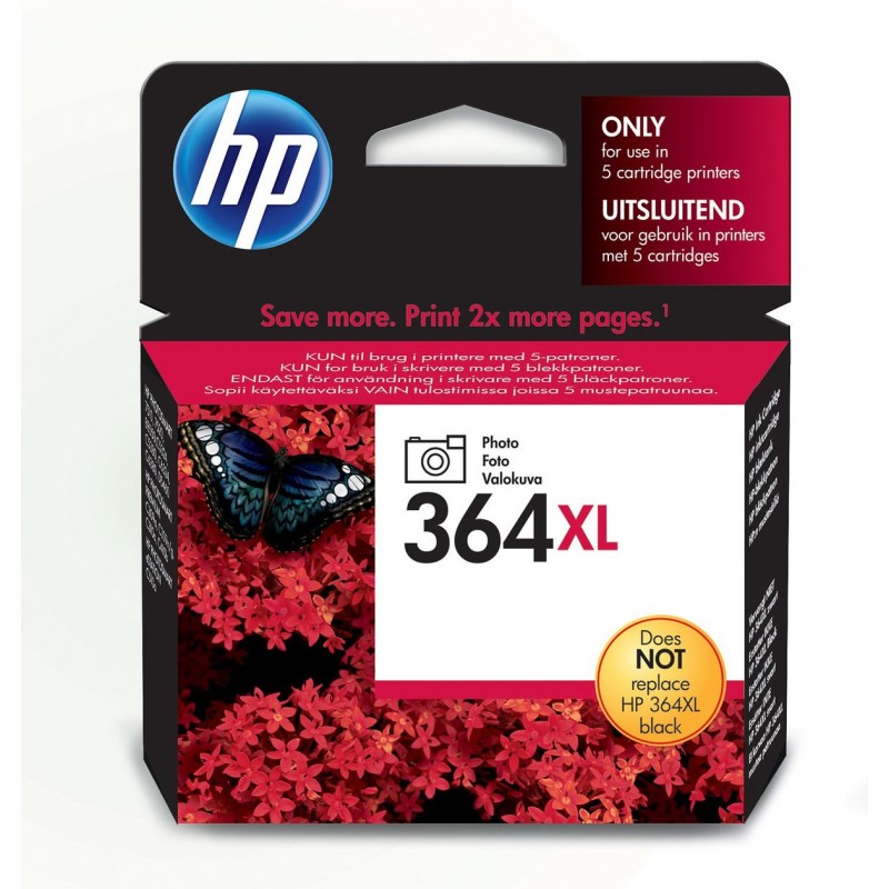 Cartouche d'encre HP 364XL High Yield Black Photo Original Ink Cartridge