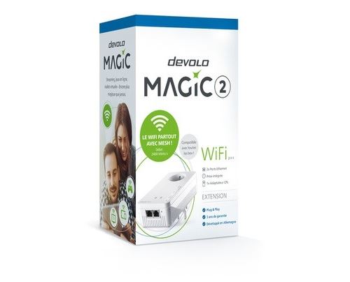 devolo Magic 2 WiFi 2-1 - Pont - GigE, HomeGrid - Wi-Fi 5 - Bi-bande - Branchement mural