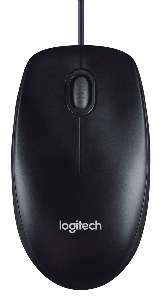 Souris Logitech M90 Filaire USB, Suivi Optique 1000 PPP, Ambidextre, Compatible avec PC/Mac/Portable - Noir