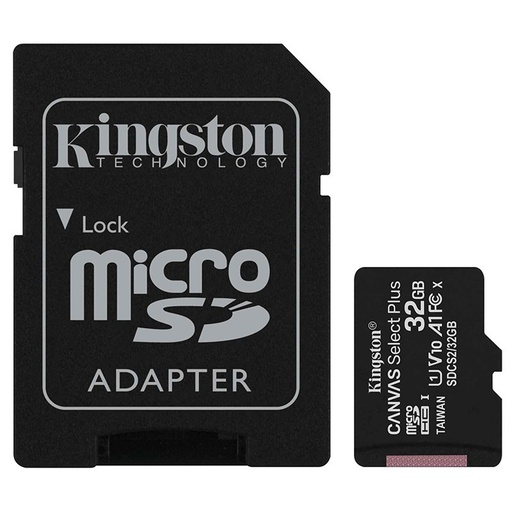 Kingston Canvas Select Plus - Carte mémoire flash (adaptateur microSDHC) 32 GB